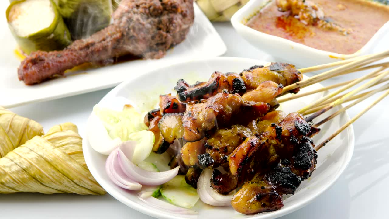 Malaysian satay footage