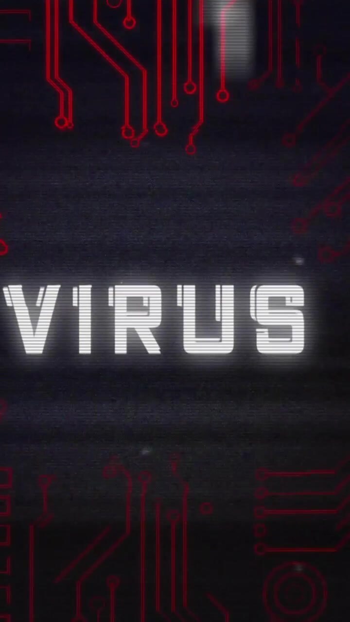 Animation of data processing over virus text