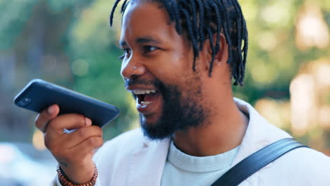 Talking,-call-and-black-man-with-a-phone