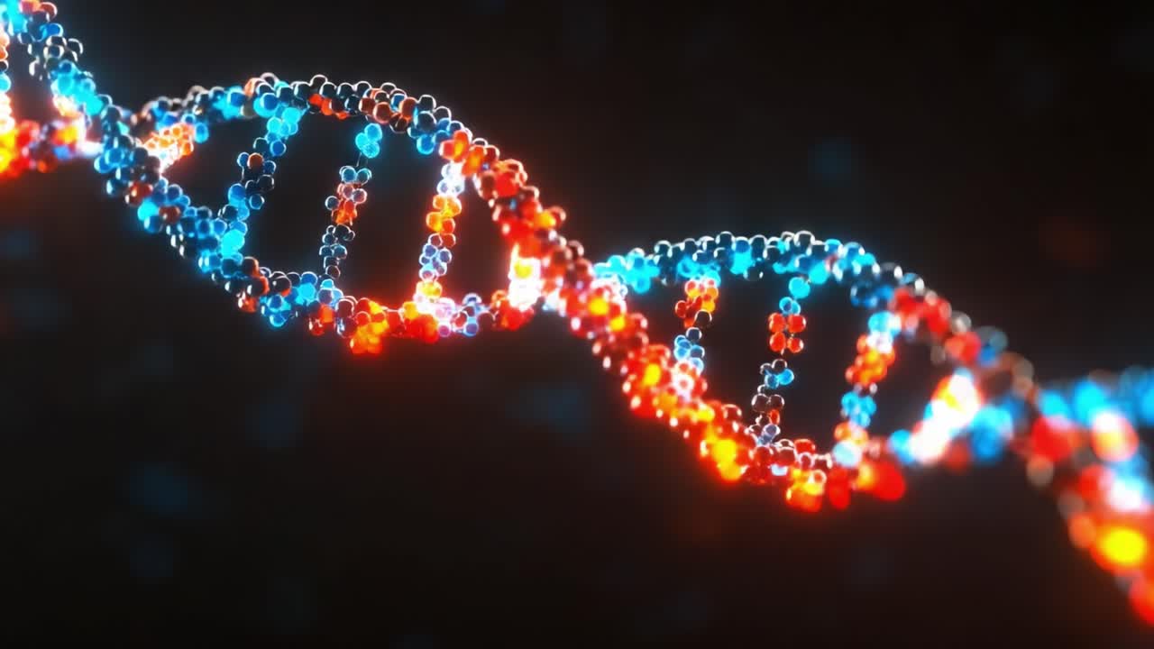 Una Rappresentazione Visiva Coinvolgente delle Strutture del DNA che Sottolinea l'Intricato Collegamento tra Genetica e Biologia Molecolare.