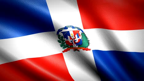 bandera de la república dominicana. animación de bucle sin costuras. video de alta definición en 4k