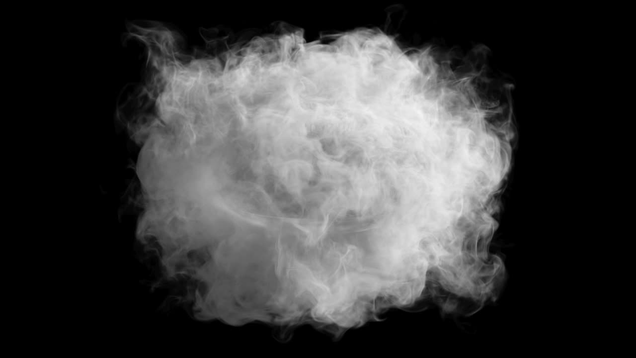 , nube, vapor, niebla, humo. nube realista en cámara lenta sobre un fondo negro aislado. nube de tormenta, sobre un fondo negra, aislado. el símbolo del ceño fruncido, la infelicidad, la decepción.