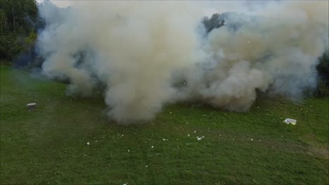 fridge blown up by explosives