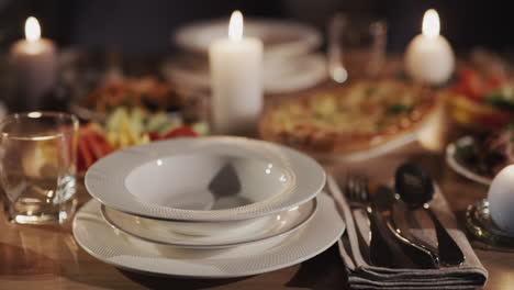 slider shot: beautifully served festive table with several dishes