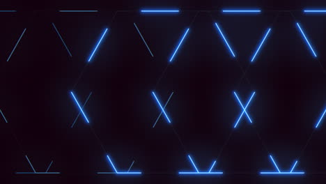 abstract image showcasing glowing blue zigzag lines on a black background, creating an intriguing and mesmerizing visual pattern