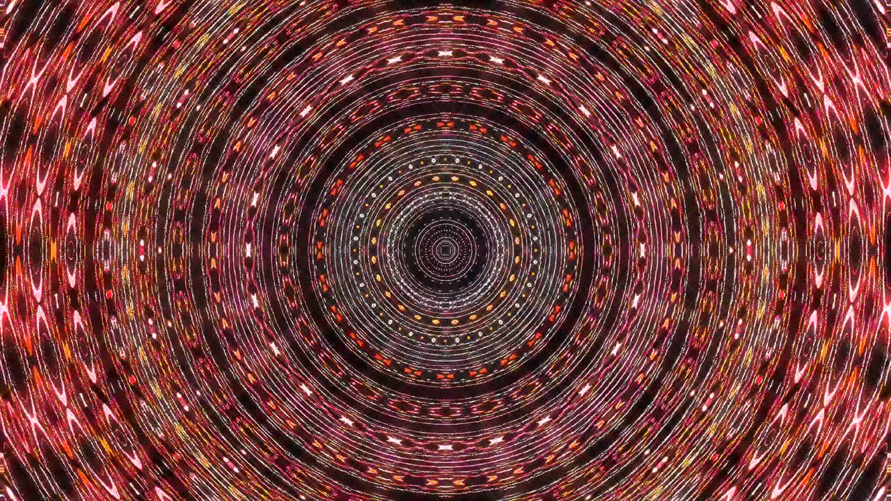 hermoso caleidoscopio abstracto que brilla, una luz radiante que regula los movimientos sutiles