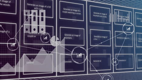 Animación-De-Red-De-Conexiones-Con-Iconos-Sobre-Codificación-Binaria