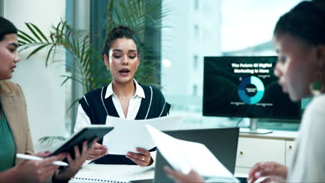 business meeting and collaboration in an office environment