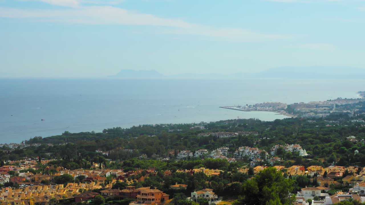 Panoramic view of Marbella Coastline, Spain