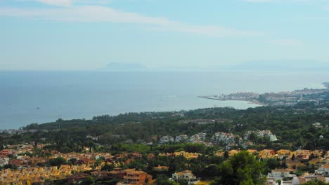 panoramic view of marbella coastline, spain