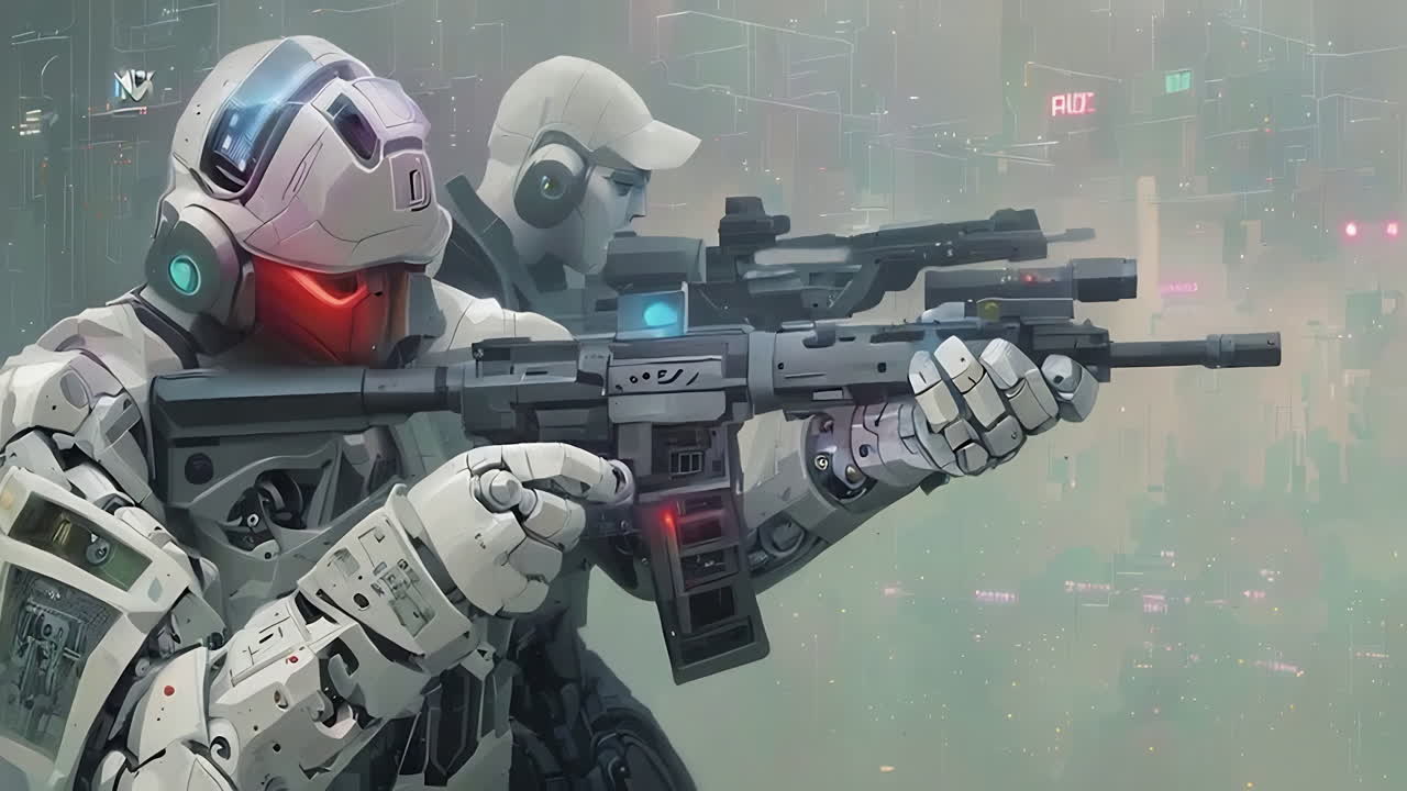 Futuristic Robots in Action