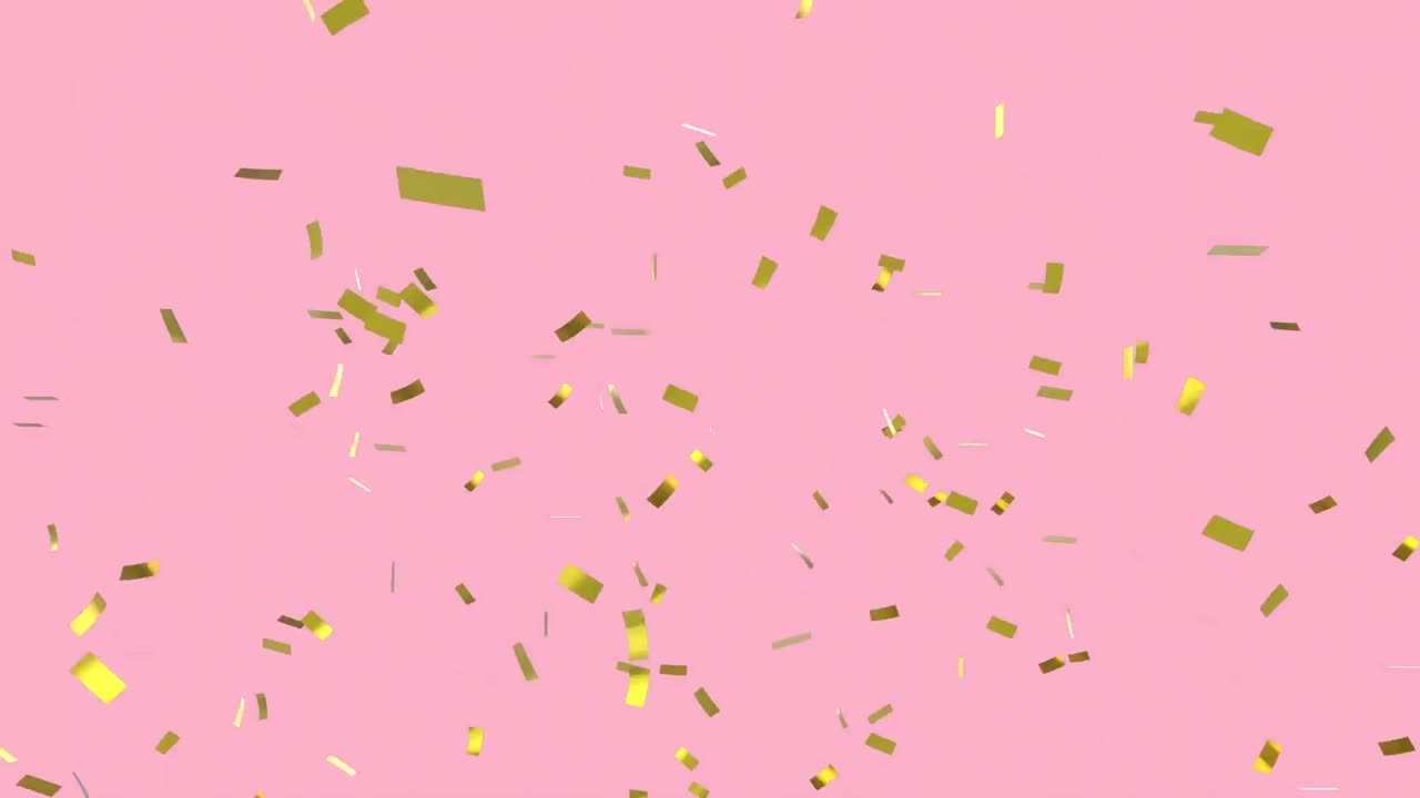 Premium stock video - Animation of gold and red confetti falling on ...