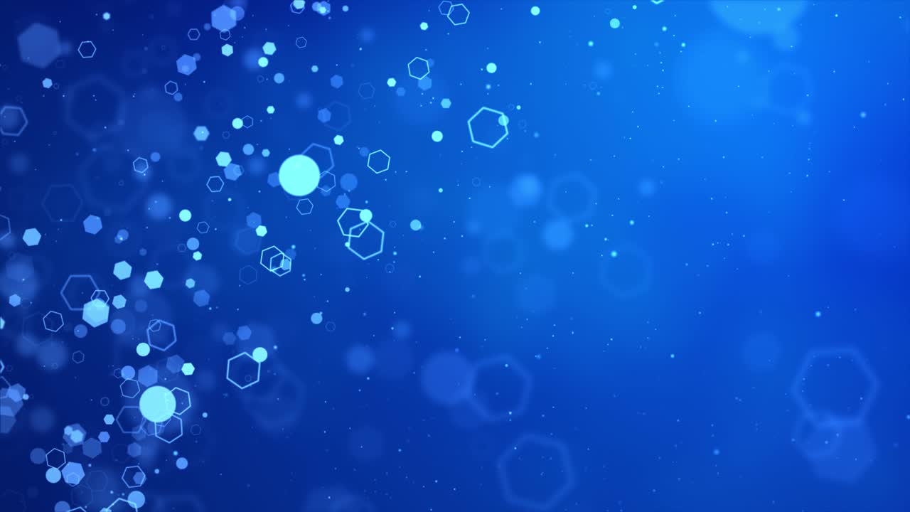 Abstract Blue Flickering Dust Twinkling, Shimmering, glittering, sparkling Bokeh loop Particles.