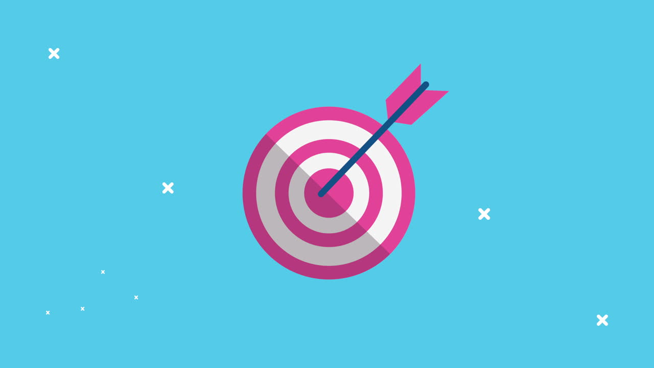 target and arrow success animated