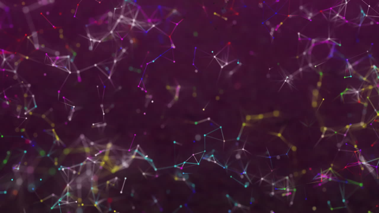 animación de formas coloridas sobre un fondo negro