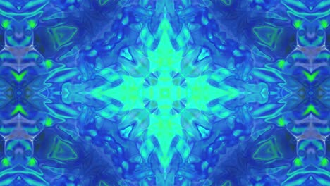 Hellblauer-Kaleidoskop-abstrakter-Flüssigkeitseffekt,-Nahtlose-Schleife