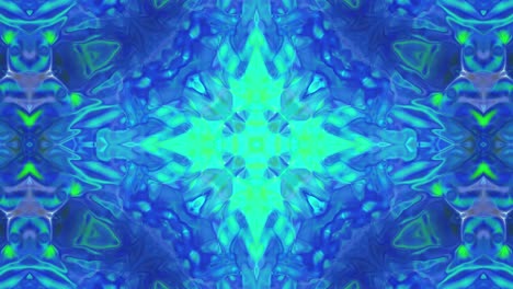 caleidoscopio azul claro efecto líquido abstracto, bucle sin costuras