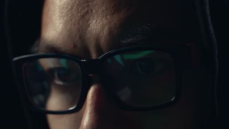 close up eyes hacker hacking