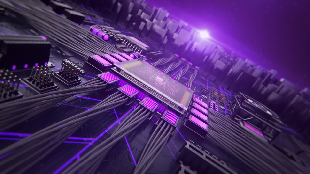 Futuristisk processor med printkort