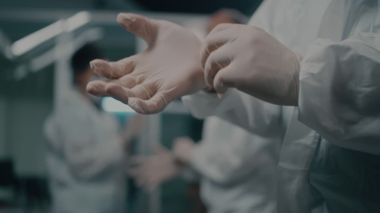 Medical Professionals Putting on Protective Gear