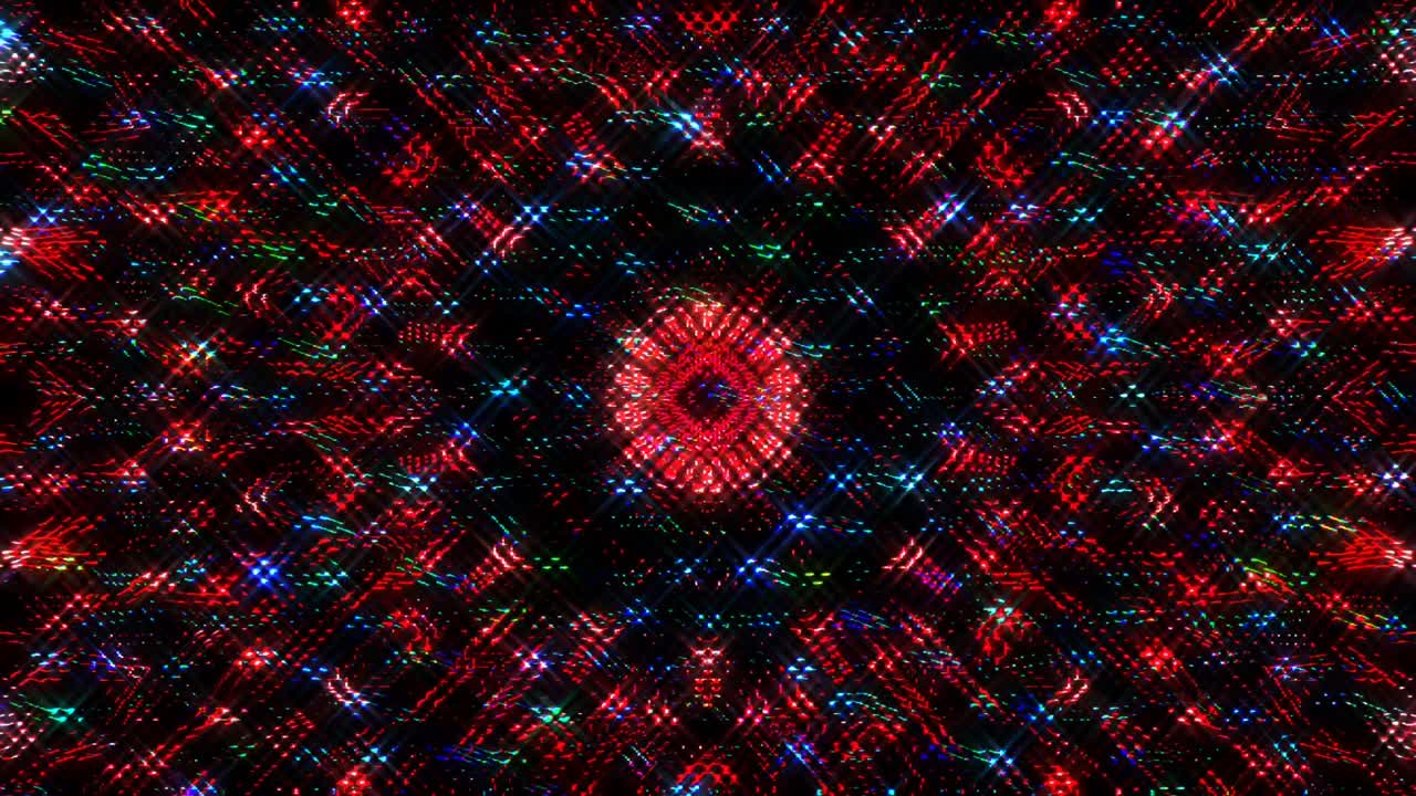 linhas abstratas luz colorida brilhante forma redonda no centro, fundo preto