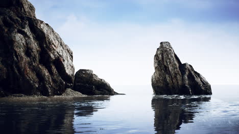 Aerial-view-of-the-dramatic-coastline-at-the-cliffs