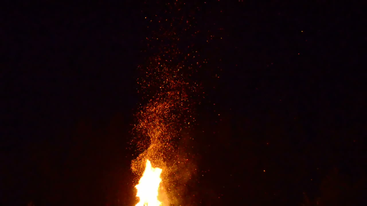 Fire flame. Night and fire