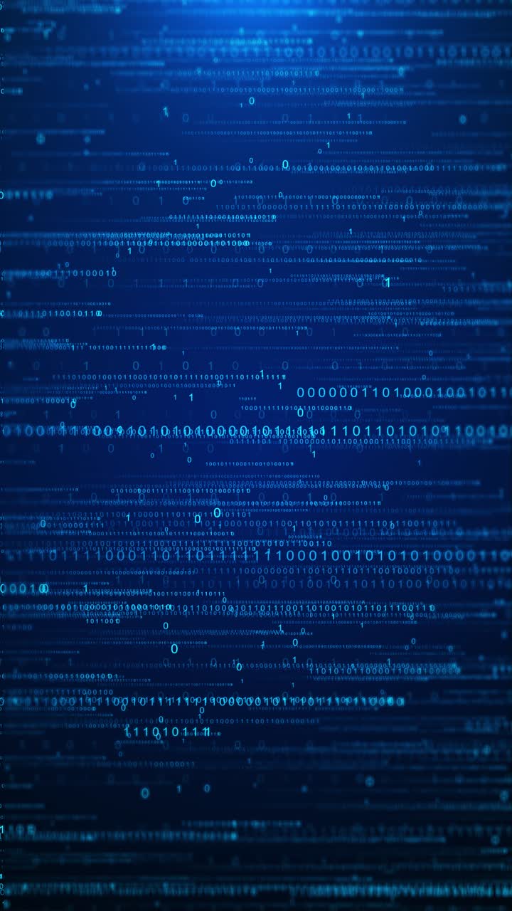 Digital data flow motion background animation digital network lines and binary numbers motion fast