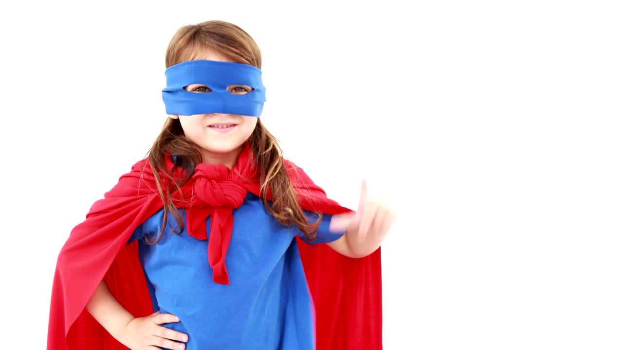 boom texto en la burbuja de habla contra la chica en disfraz de superhéroe gestando