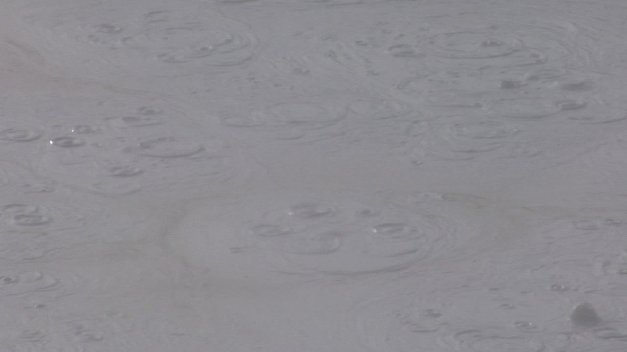 옐로스톤 국립공원 2의 회색 진흙 구덩이 거품