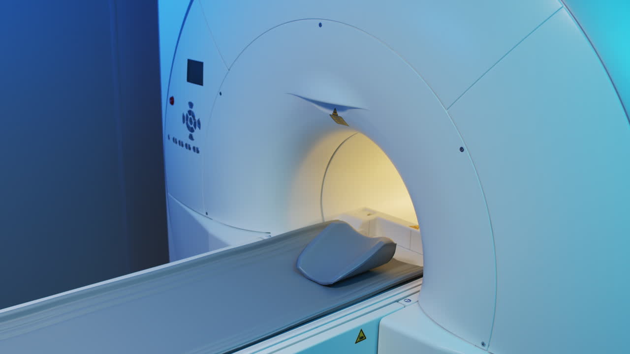 Working MRI Scanner at Radiology Room