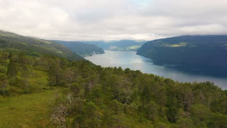 aerial footage beautiful nature norway.