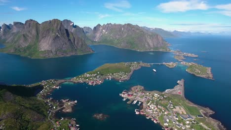 Imágenes-Aéreas-De-Las-Islas-Del-Archipiélago-Lofoten