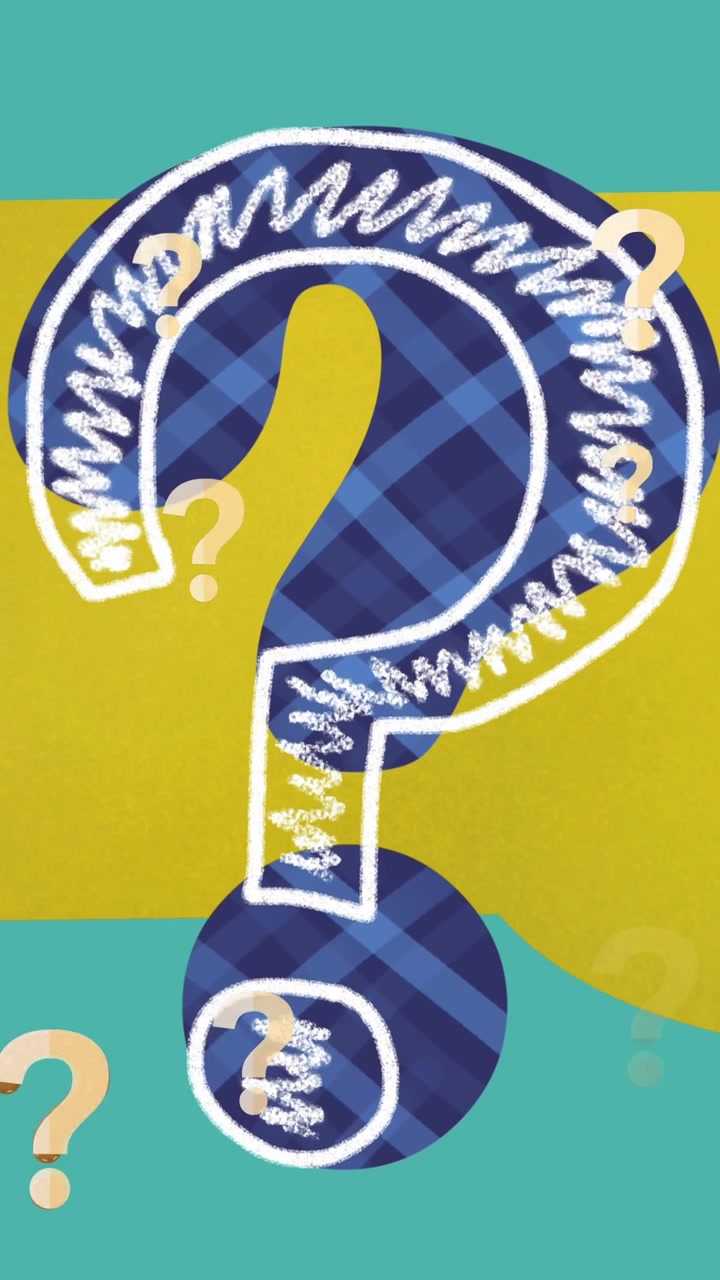 Animation of question marks over speech bubble