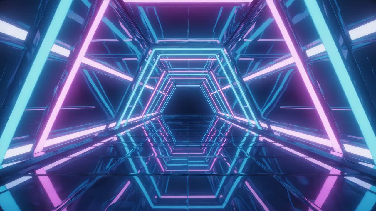 el túnel de neón futurista