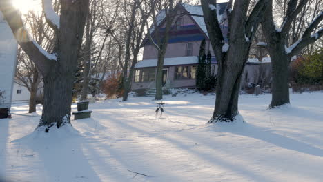 a sleepy rural town in the winter