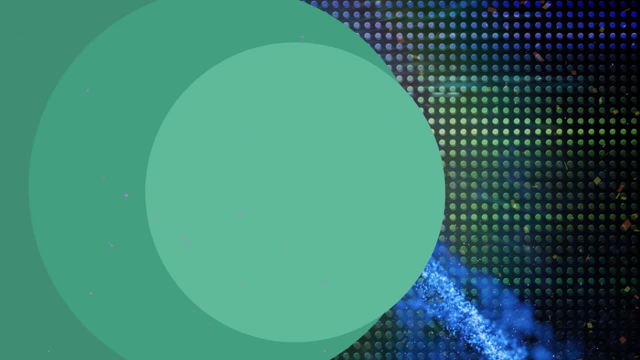 Animação de pontos verdes sobre um fundo digital com conexões