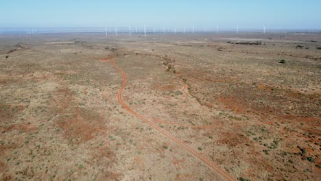 Video-De-Drones-Aéreos-Parque-De-Energía-Y-Viento-Solar-Granja-En-Puerto-Augusta-Interior-Viajes-Turismo-Cielo-Matorrales-Paisaje-Escénico-Adelaide-Sur-De-Australia-4k