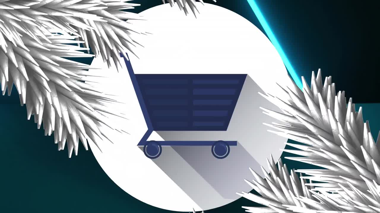 떨어지는 눈 위 에 크리스마스 나무 가지 들 의 애니메이션