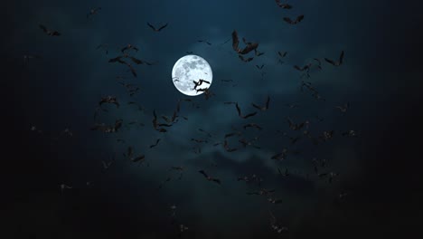 animado de murciélagos en bucle halloween murciélagas negras volando animación 4k en fondo de pantalla verde