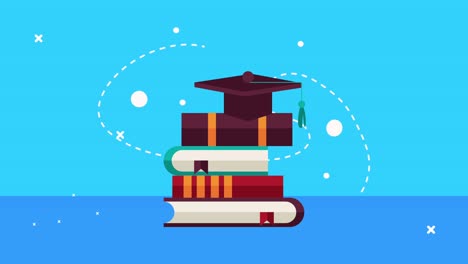 libros de texto suministros de aprendizaje animación