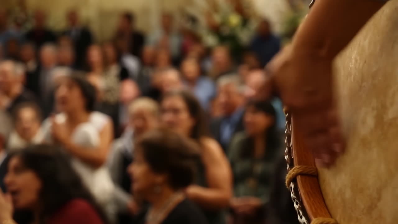 Drum performance in front of audience