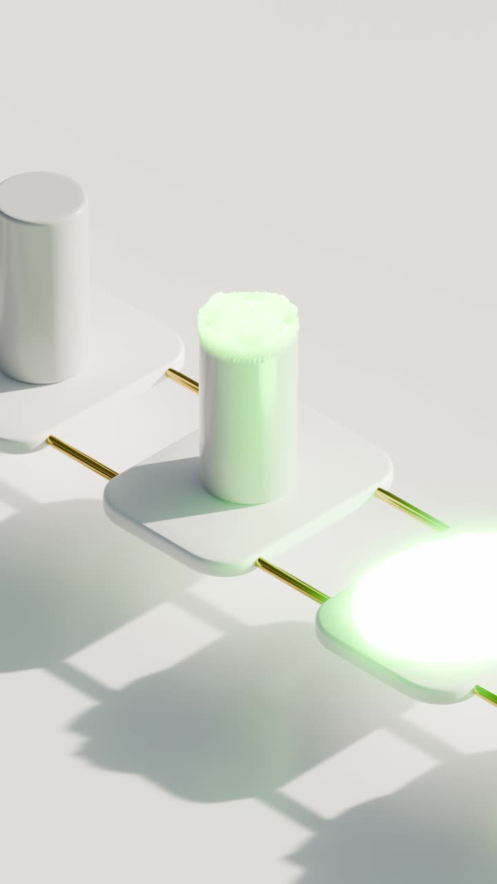 빛나는 물체와 함께 모더니즘 미니멀한 제품 디스플레이