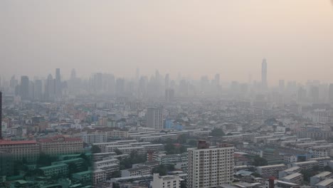 4K-Verschmutzung-über-Der-Metropole-Bangkok,-Thailand