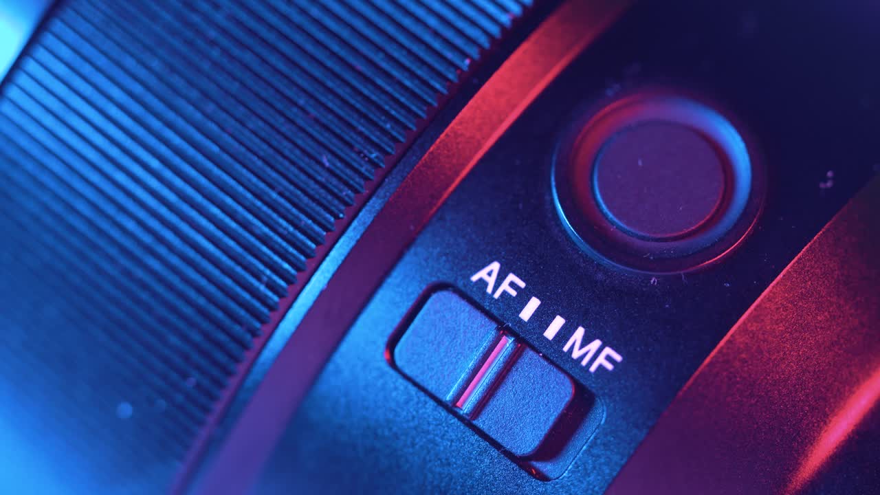 Macro of autofocus switch on a lens