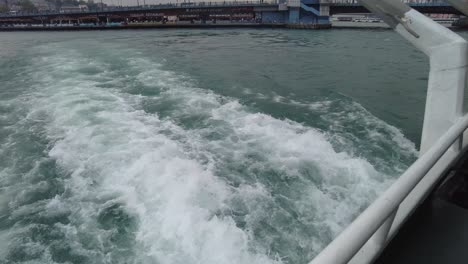 boat wake in the sea