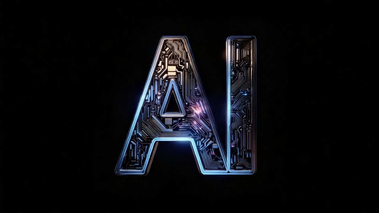 A Stunning Visual Representation of Artificial Intelligence with Futuristic Circuitry and a Neon Glow, Capturing the Essence of Modern Technology in Two Dynamic Frames