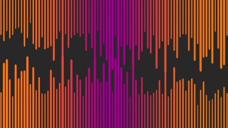 vibrant sound wave patterns in purple, orange, and black