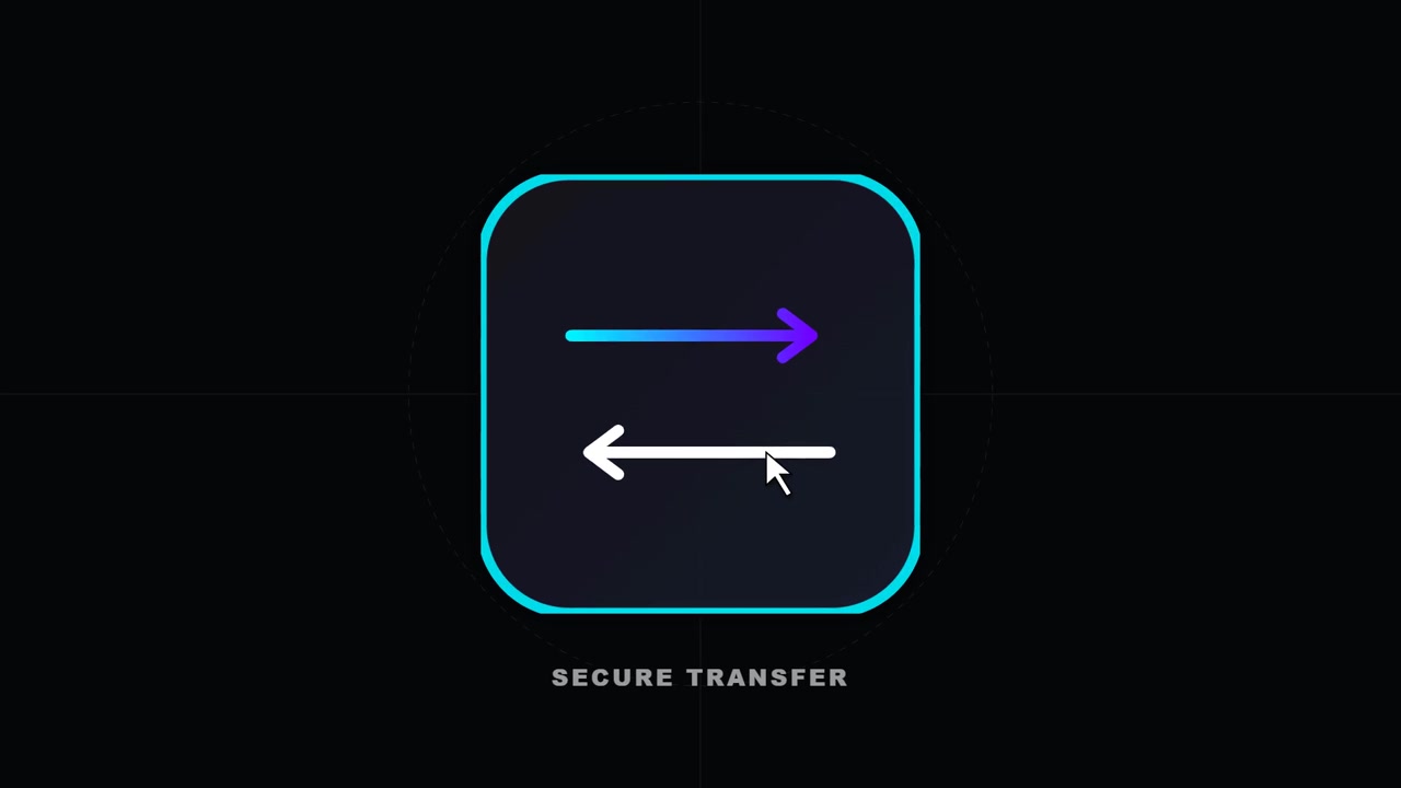 Digital Secure Transfer Interface Animation with Cursor