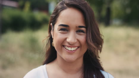 Slow-Motion-Portrait-of-happy-beautiful-Indian-woman-laughing